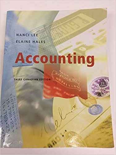 Accounting, Third Canadian Edition