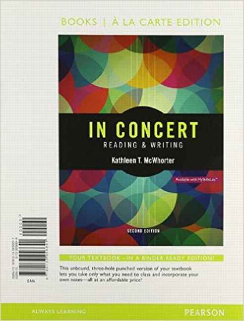 In Concert: An Integrated Approach to Reading and Writing, 2nd Edition 
