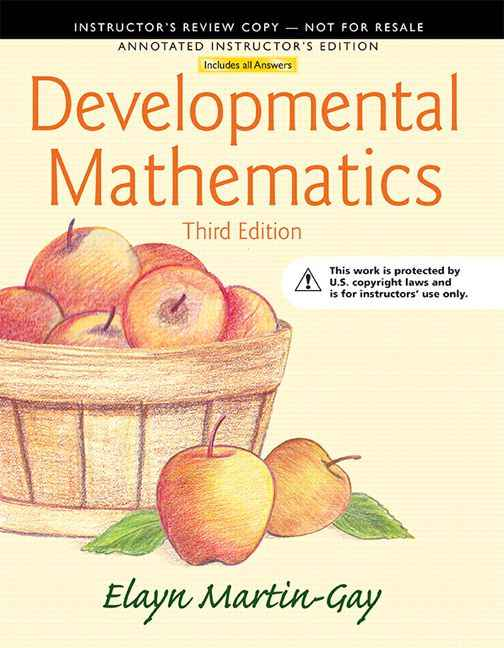 Annotated Instructors Edition for Developmental Mathematics, 3rd Edition