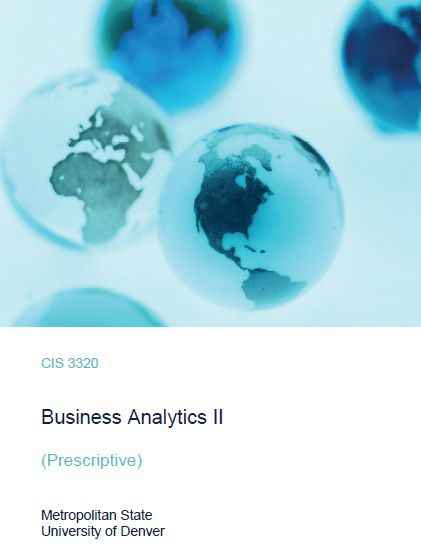 CIS 3320 Business Analytics II