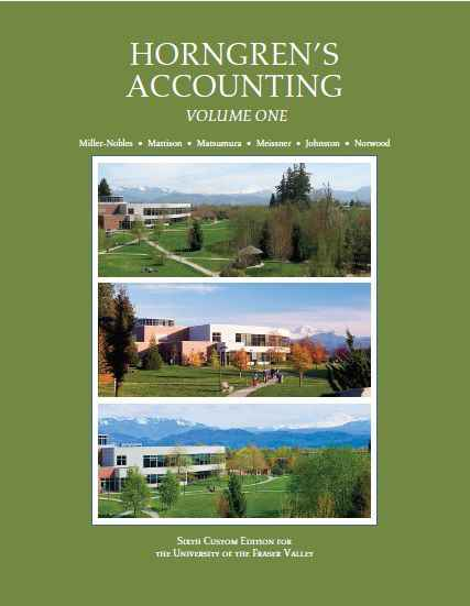 Horngren's Accounting, Volume 1, Tenth Canadian Edition