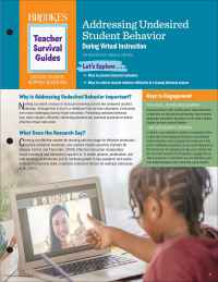 Addressing Undesired Student Behavior During Virtual Instruction