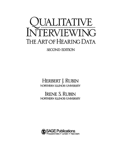Qualitative Interviewing: The Art of Hearing Data