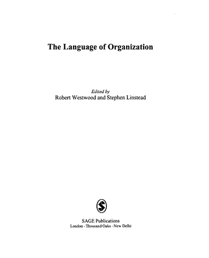 The Language of Organization