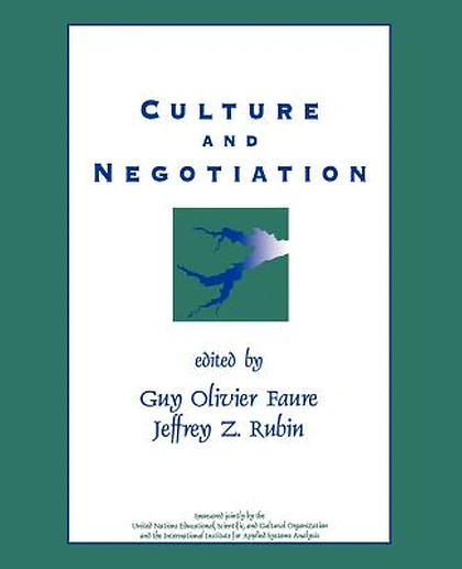 Culture and Negotiation: The Resolution of Water Disputes, 1st Edition