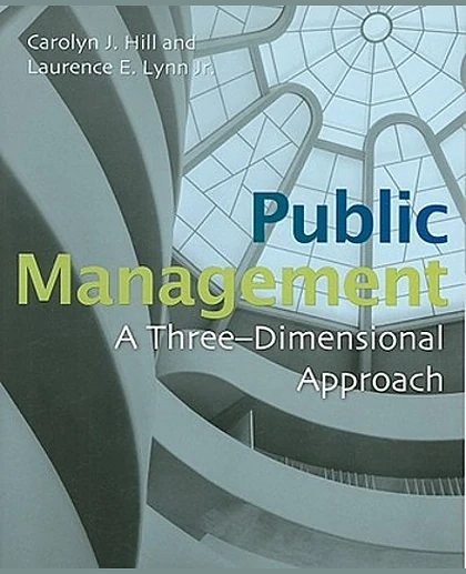 Public Management: A Three-Dimensional Approach