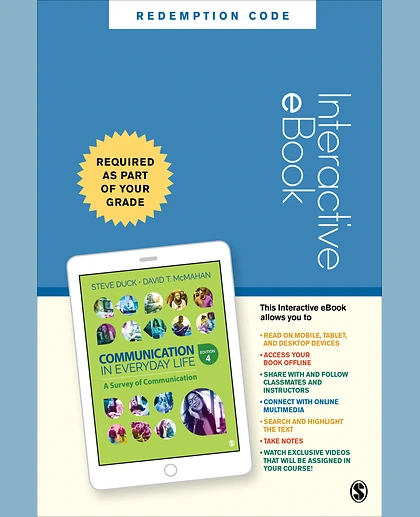 Communication in Everyday Life the Basic Course Edition with Public Speaking, 4th Edition