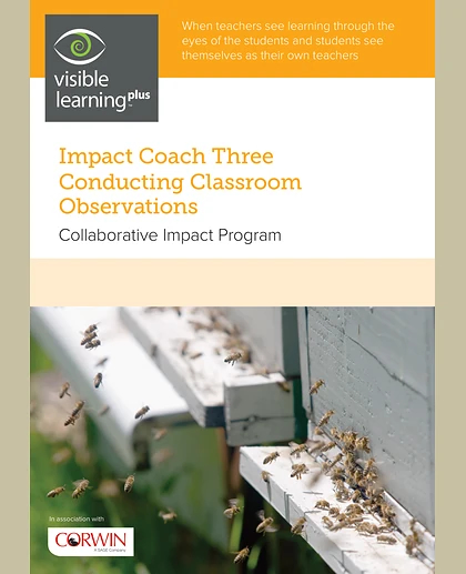 Impact Coach Three Conducting Classroom Observations (CIP Version) Workbook