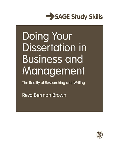 Doing Your Dissertation in Business and Management: The Reality of Researching and Writing, 1st Edition