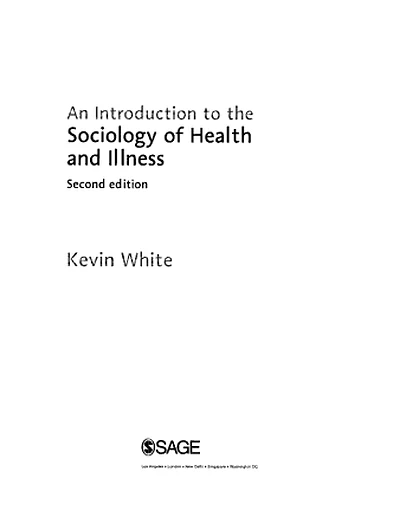 An Introduction to the Sociology of Health & Illness