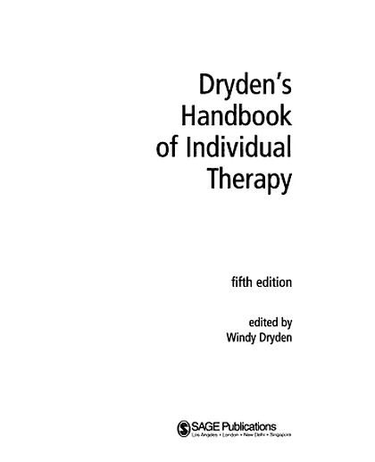 Dryden's Handbook of Individual Therapy
