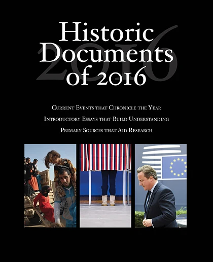 Historic Documents of 2016, 1st Edition