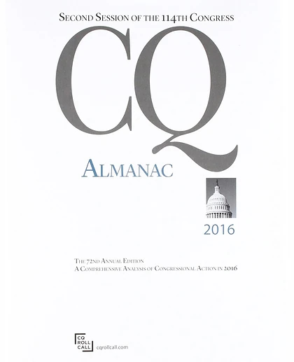 CQ Almanac 2016; 114th Congress, 2nd Session.