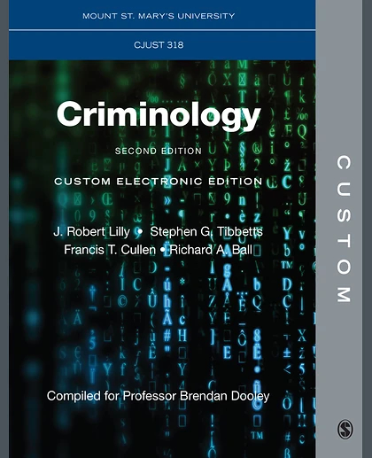 Custom: Mount St. Mary's University CJUST 318 Criminology Custom Electronic Edition, 1st Edition