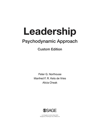 Custom: Leadership Supplement: Psychodynamic Approach
