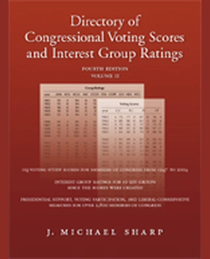 Directory of Congressional Voting Scores and Interest Group Ratings SET, 4th Edition