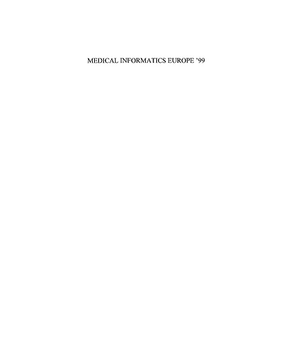 Medical Informatics Europe '99