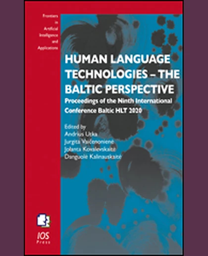 Human Language Technologies – The Baltic Perspective: Proceedings of the Ninth International Conference Baltic HLT 2020, 1st Edition