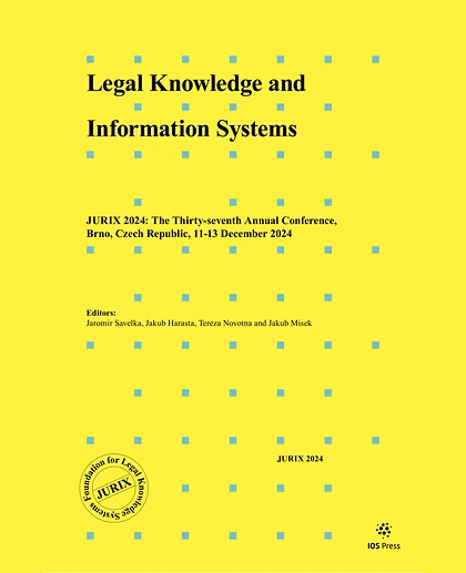 Legal Knowledge and Information Systems JURIX 2024: The Thirty-seventh Annual Conference, Brno, Czech Republic, 11-13 December 2024.
