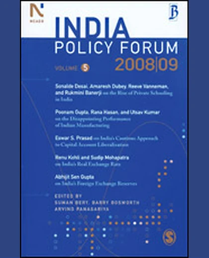 India Policy Forum 2008-09. Vol. 5