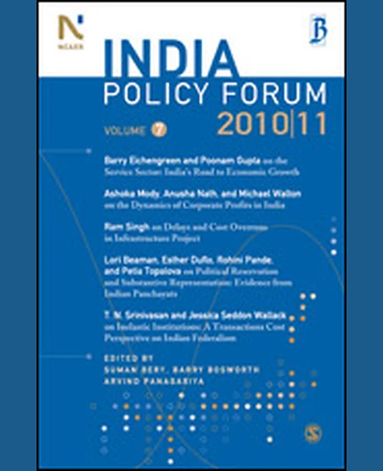 India Policy Forum. Volume 7, 2010/2011