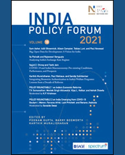 INDIA POLICY FORUM 2021: Volume 18.