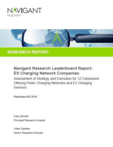 Navigant Research Leaderboard Report: EV Charging Network Companies