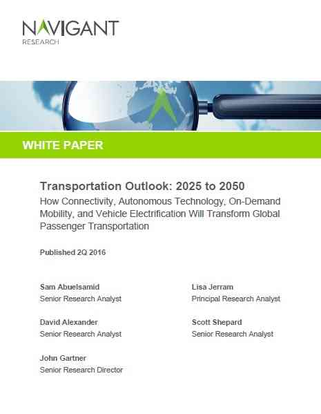 Transportation Outlook: 2025 to 2050