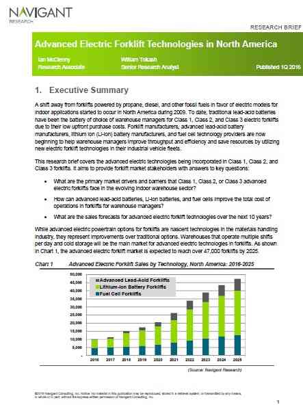 Advanced Electric Forklift Technologies in North America