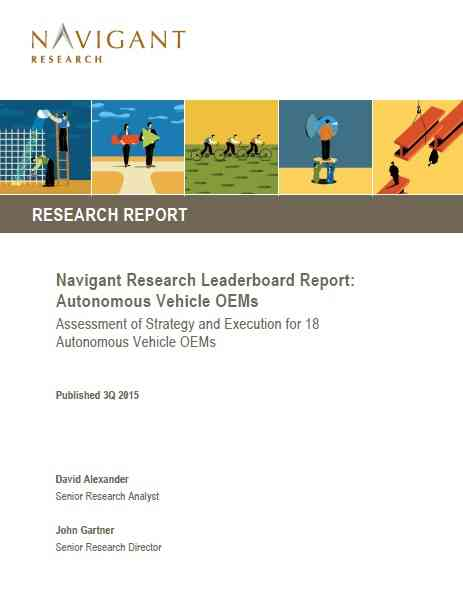Navigant Research Leaderboard Report: Autonomous Vehicle OEMs