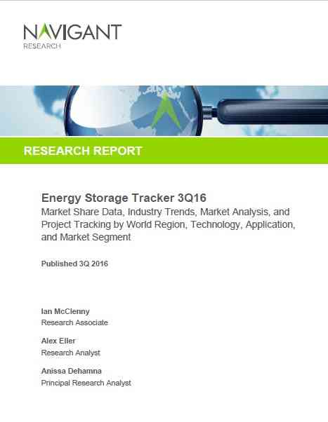 Energy Storage Tracker 3Q16