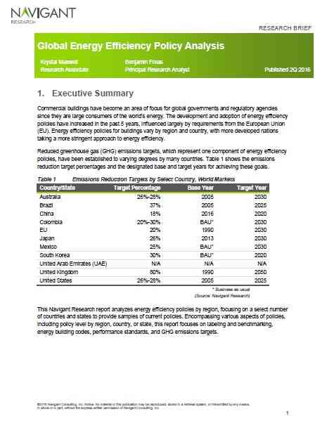 Global Energy Efficiency Policy Analysis