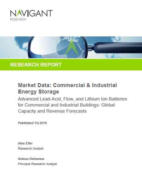 Market Data: Commercial And Industrial Energy Storage