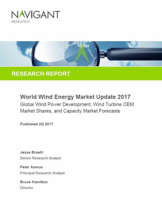 World Wind Energy Market Update 2017