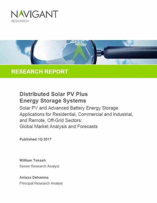 Distributed Solar PV Plus Energy Storage Systems