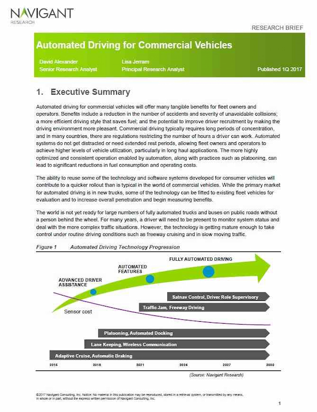 Automated Driving for Commercial Vehicles