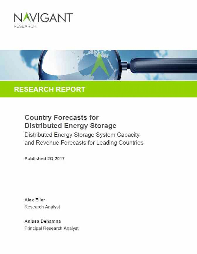 Country Forecasts for Distributed Energy Storage