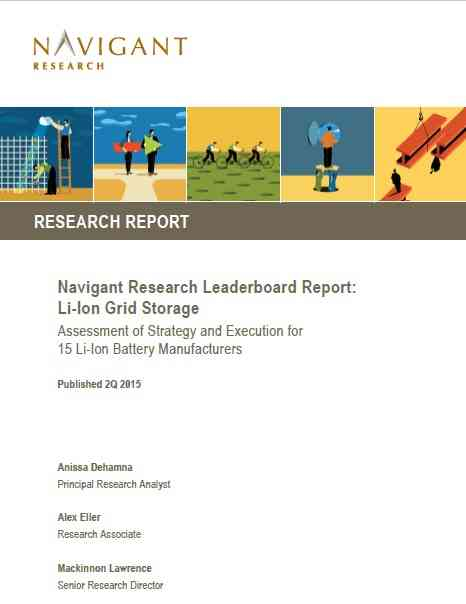 Navigant Research Leaderboard Report: Li-Ion Grid Storage