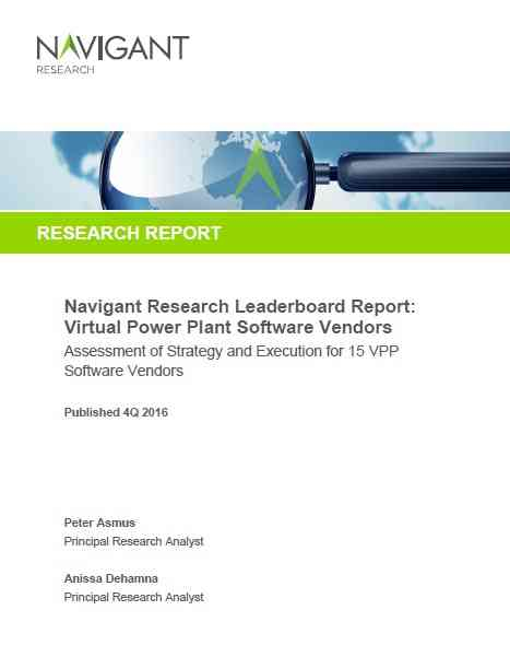 Navigant Research Leaderboard Report: Virtual Power Plant Software Vendors