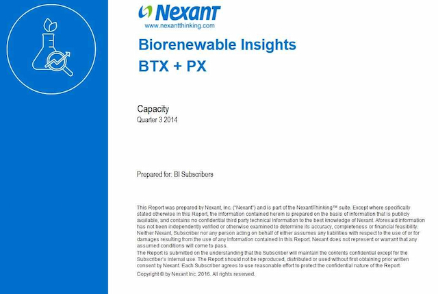 Biorenewable Insights: Bio-Based BTX and PX - Quarterly Update - Q3 2014