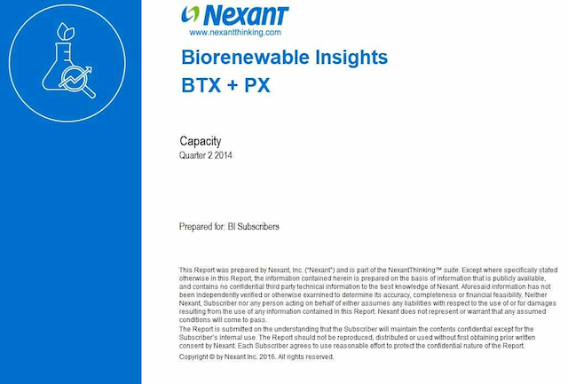 Biorenewable Insights: Bio-Based BTX and PX - Quarterly Update - Q2 2014