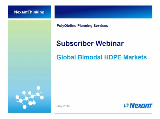 Webinar Presentation: Global Bimodal HDPE Markets