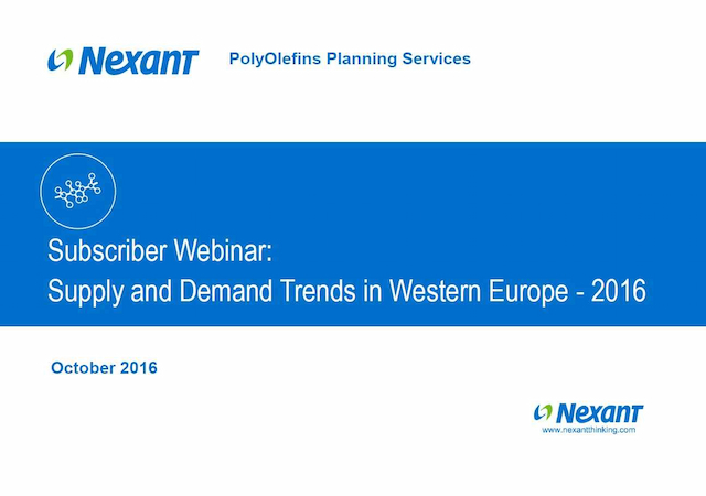 Webinar Presentation: Supply and Demand Trends in Western Europe - 2016