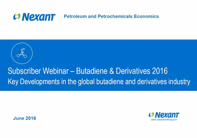 Webinar Presentation: Butadiene and Derivatives - Key Industry Developments