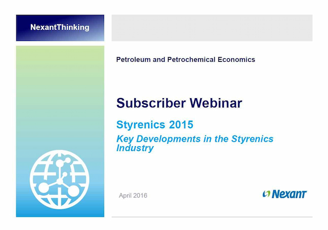 Webinar Presentation: Styrenics - Key Industry Developments