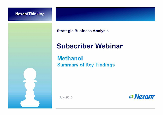 Webinar Presentation: Methanol - Summary of Key Findings - 2015