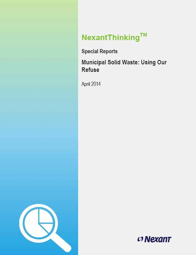 Municipal Solid Waste: Using Our Refuse
