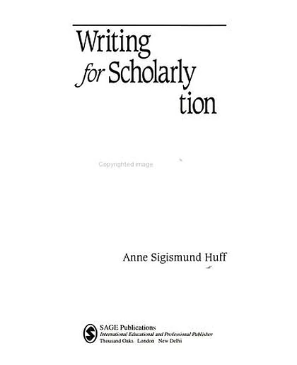 Writing for Scholarly Publication