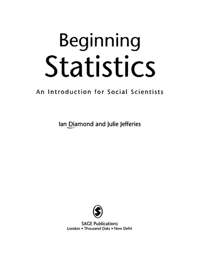 Beginning Statistics: An Introduction for Social Scientists