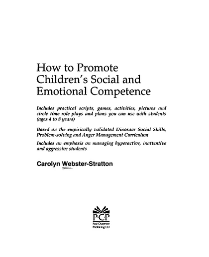 How to Promote Children's Social and Emotional Competence